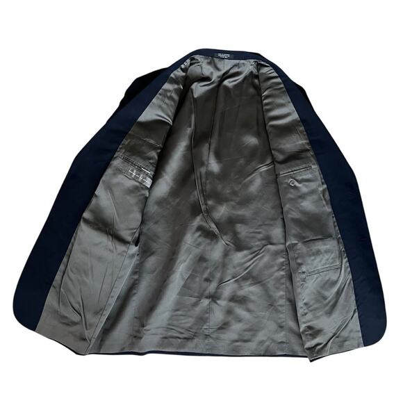 Oscar De La Renta Men’s 100% Wool Navy Two Button Blazer Sports Coat Jacket 42L - Picture 4 of 14